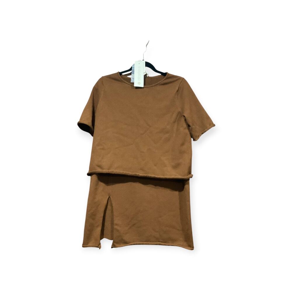 Etcetera Skirt Set Women Brown Large NWT